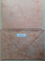 Natuurpapier batik enveloppen 16 X 22.8 cm oranje